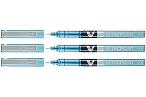 Pilot Hi-Tecpoint V5 - Bolígrafo roller (3 unidades), color turquesa