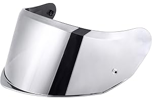 VCOROS Helmvisier für FF808 Stream II,Motorradhelm Visier,Motorrad Windschutzscheibe Helm Visier passen,Helmlinsenvisier Vollgesichtsanpassung (Chrom Silber)