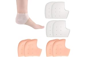 DLPRK 4 pary silikonowych pięt, ochraniaczy pięty na buty, Fersenkissen do łagodzenia bólu pięty, żelowe skarpety na obcasie, do podeszwowego zapalenia powięzi i ścięgna Achillesa, mężczyzn i kobiet