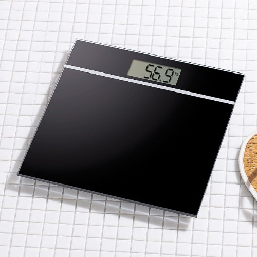 newgen medicals Edle Glas-Personenwaage,bruchsicher, für AAA Batterien, bis 180 kg - 2