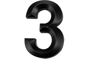 NANLYIAU 7 cm 3D numery skrzynki pocztowej numery domów przylepny numer drzwi wodoodporne numery adresowe numery drzwi wejściowych naklejki do domu skrzynki pocztowej numery adresów domu (YX czarny 3)