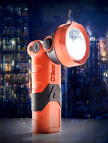 ADALIT Taschenlampe LED-Industriehandleuchte IL-300 ATEX mit Notstromfunktion wiederaufladbar, 1 Stück, orange / schwarz - 2
