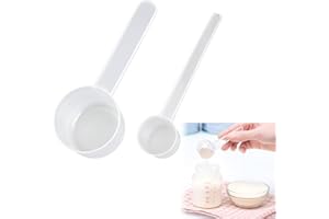 YEAPEAK 2 Pezzi Cucchiaio Dosatore, 2 Pezzi Grammi Misurino, Grammi In Plastica, Cucchiai Dosatori Trasparente, Con Scala Da 10 Ml, 20 Ml, 30 Ml, 40 Ml e 2 g, 3 g, 4 g, Per Misure Sperimentali In Cucina