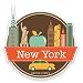 Produktbild 2 x 20cm/200mm New York USA Vinyl SELBSTKLEBENDE STICKER Aufkleber Laptop reisen Gepäckwagen iPad Zeichen Spaß #9208