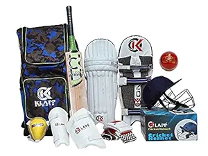Klapp Champion Cricket Kit, Cricket Set with Leather Ball