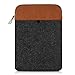 Produktbild kwmobile Laptoptasche Filz Sleeve für 12,5 13" 13,3 Laptop/Ultrabook - Notebook Tasche Schutzhülle Laptop Case Hülle in Dunkelgrau Braun Innenmaße: ca. 36 x 26 cm