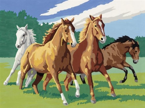 Preisvergleich Produktbild Ravensburger 28872 - Malen nach Zahlen, Wildpferde, 24x30 cm