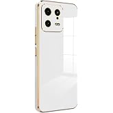 Microsonic Xiaomi Mi 13 i&ccedil;in Kılıf Olive Plated Beyaz [Mi 13 ile Uyumlu Kılıf - Beyaz]