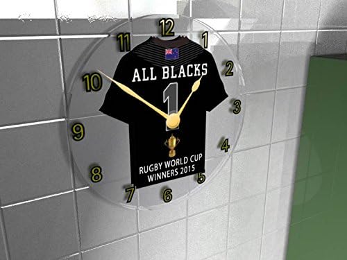 MyShirt123 NEW ZEALAND ALL BLACKS - RUGBY UNION WORLD CUP WINNERS 2015 - COMMEMORATIVE WALL CLOCK - RUGBY UNION CHAMPIONS 2015
