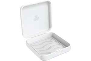 ARGOMAX Porta Apparecchio Denti, Scatola di immagazzinaggio per Dentiera, Scatola di Ritegno Custodie Ortodontiche, Scatola da Cornice del Dente, Paradenti e Conservazione di Protesi, 1 pezzi (Bianco)