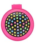 Paquete: 1 * 1 PC Demarkt Peine plegable de las mujeres Mini Ronda con el cepillo de pelo de viaje espejo compacto Pop Up Cepillo Decoración Rosa roja