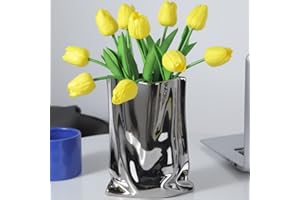 CESTATIVO Vaso in ceramica – Vaso da fiori minimalista in stile nordico per la decorazione della casa, centrotavola per matrimoni, cene, feste, soggiorno, ufficio, camera da letto