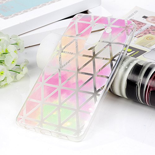 Lanveni Huawei Honor 6X Hülle × 3, Handyhülle Honor 6X TPU Schutzhülle TPU Bumper Weiche Silikon Case mit Bunte Cover Design (Löwenzahn + Dreiecktrose) - 7