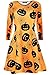 Produktbild Oops Outlet Kinder Halloween Langärmlig Mädchen Top Pumpkin Spinne Ghost Gespenstisch Halloween Swing Kleid - kürbisse, 146-152