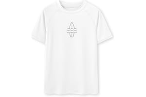 Glimnerize Boys' Rash Guard Swimming Shirt Short Sleeve UV Shirt Swimming Shirt Round Collar Swimwear Drying 104-164