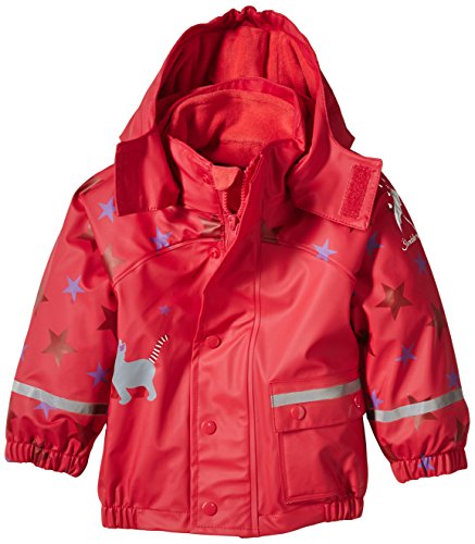 Sterntaler Unisex Baby Removable Inner Jacket Cape Short Sleeve Raincoat, Red (804), One Size (Manufacturer Size:98)