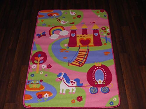 Kids Pink Princess Play Mat/Rug 80cm 120cm