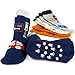 KF Baby Boy Non-Skid Cozy Soft Cotton Socks Value Pack [Set of 4 pairs, White, Grey, Orange, Dark Blue], Beetle, for 12 - 24 months