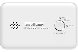 Wisualarm Kohlenmonoxid Melder, CO Melder 10 Jahre Batterie, CO Warner Zertifiziert durch TÜV nach EN50291