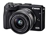 Canon EOS M3 Systemkamera (24 Megapixel, APS-C CMOS-Sensor, WiFi, NFC, Full-HD) inkl. EF-M 15-45 mm 1