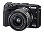 Canon EOS M3 Systemkamera (24 Megapixel, APS-C CMOS-Sensor, WiFi, NFC, Full-HD) inkl. EF-M 15-45 mm 1:3,5-6,3 IS STM Objektiv schwarz