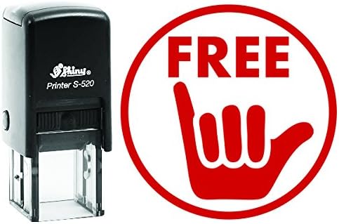 FREE Shiny 20MM Round Self Inking Rubber Stamp Kids Teacher Stamp