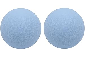 HAPPYSTREAM Hard Lacrosse Massage Ball Pack of 2. Firm Trigger Point Ball for Yoga Physical Therapy Myofascial Release Muscle Relaxer Acupoint Massage