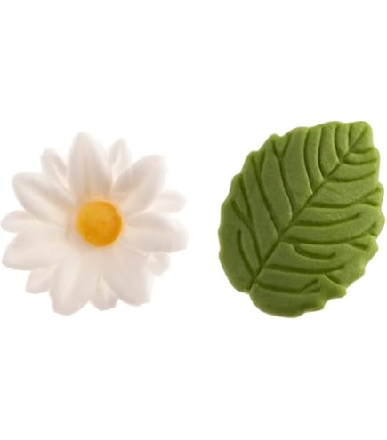 Lot De 50 Mini Marguerites En Résine Blanche - Fleurs Artificielles Pour Décoration De Gâteaux, DIY, Artisanat