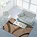 Produktbild Hochflor Langflor Teppich Shaggy Wohnzimmer Bogen Braun Beige Öko Tex 120x170 cm