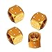 Produktbild SODIAL(R) 4x Metall Wuerfel Fahrrad Auto Motorrad ATV Reifen Reifen Rad Ventil Staubkappen Deckel golden