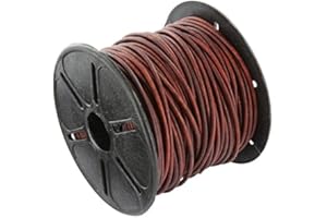 Auroris Cordon en Cuir Rond Antique-Marron Ø 1,5 mm Rouleau de 10 mètres