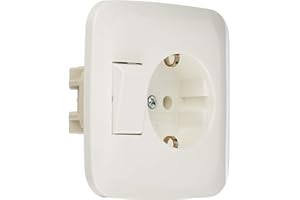 Busch-Jaeger 4310/6EUJ-214 - Enchufe Schuko con interruptor basculante, color blanco