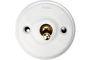 Fontini – Interrupeteur unipolaire Dimbler 10 A 250 V porcelaine doré Pack