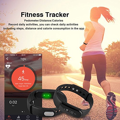 DIGGRO ID101 – Fitness Armband mit Herzfrequenz Sensor (IP67 Wasserdicht Staubdicht, OLED Display, Smart Armband Fitness Tracker mit Pulsmesser Aktivitätstracker Schrittzähler Schlafanalyse Kalorienzähler Stoppuhr für ios Android) - 2