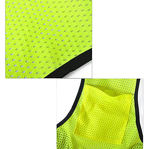 Reflektierende Warnweste,Sicherheitsweste LDream®,Safety Visibility Weste,Sicherheits-Reflektoren Set bestehend aus Sicherheitsweste,Warnweste Reflektierende Running Weste Für Damen Und Herren - 5
