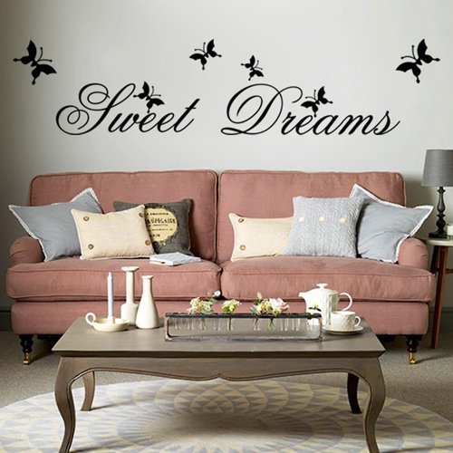 MFEIR® Wandsticker schlafzimmer "Sweet Dreams" 25 x 70cm