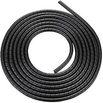 Spiralschlauch 10 Mm X 6 M – Schwarzer Kabelschlauch Aus Polyethylen, Zum Ordnen Von Kabeln