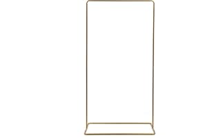 QUEEUCAER Arche de mariage carrée pour ballons, cadre en métal, étagère à fleurs, support en fer pour fête, arche de mariage, arche de mariage, anneau de ballon doré, 105 x 62 x 200 cm