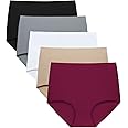 FallSweet No Show High Waist Briefs Underwear for Women Seamless Panties Multi Pack, Multi 5 (5-pack), Large
