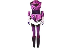 Fortunehouse Women's Mortal Cosplay Kombat 11 Mileena Costume Dress Adult Uniforms Outfits Halloween Carnival Combat Suit, Pink