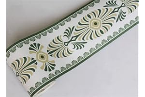LGVXSRTYU Wallpaper Border self Adhesive Green Sun Peel and Stick Wall Border Sticker Home Ceiling Decorative Border for Bathroom Living Room Kitchen 10X1000CM