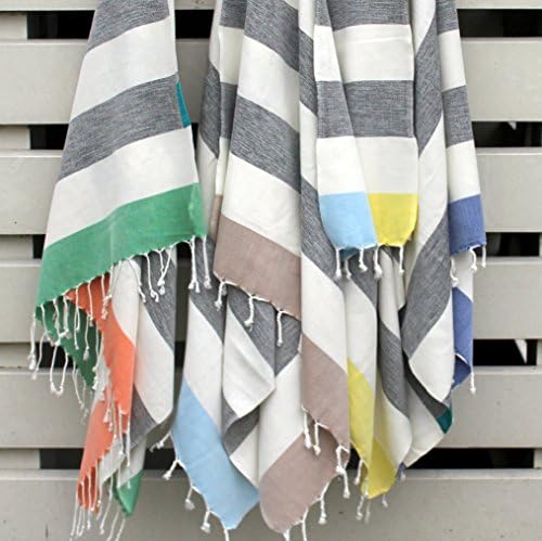Florida Hammam Towel - 65% cotton/ 35% Bamboo - Prewashed - super soft - direct use - bath towel - Towel Backpacker - beachtowel - sauna towel - Baby blankets - Turkish Towel - Pestemal - Fouta (Royal Blue / Buttercup Yellow)