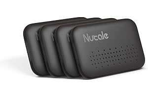 Nutale Mini Schlüsselfinder mit App - 4PCS Kaffee mit Schlüsselanhänger - Bluetooth Schlüsselfinder Kompatibel mit iOS und Android - für AutoSchlüssel Haustier oder Rucksäcke