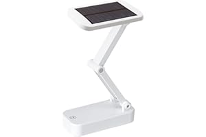 DINOWIN Lampe de table solaire, USB Rechargeable Portable Pliable 24LED lampe de bureau solaire Éclairage de lecture intérieur, Lampes de lecture de chevet
