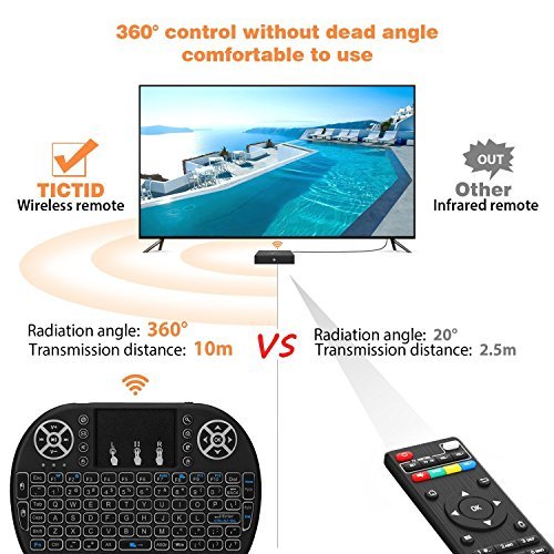 NBKMC- 2018 Derni  re Version  4K TV Box Android   2G   16G    Quad-Core Smart TV Box   Clavier sans Fil  Couleurs modifiables  Bo  tier Intelligent e