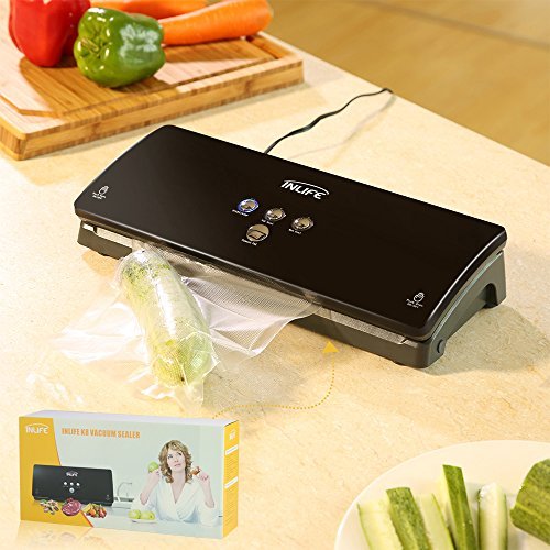 INLIFE K8 Vakuumierer, sous vide vakuumierer mit 10 Beutel(5 für 6×10″und 5 für 10×8″) - 4