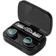 Bluetooth Earbuds TWS Wireless Earphones Waterproof In-ear Earbuds M10 Earphones 9D Stereo Sport Headsets with Microphone Charging Box Black,mini earbud