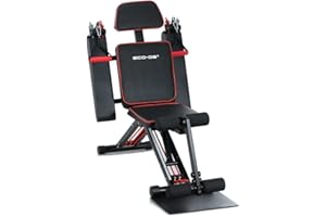 ECO-DE ECODE® Banc Musculation Réglable, Entrainement de Tous Le Corps, Multifonction, pour Développé Couché, Extensions de Dos et Redressements Assis. Banc Assis, Décliné ou Plat ,Total Gym 50 Exercices