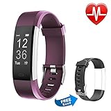 Letsfit Fitness Tracker Fitness Armband Schrittzähler mit Pulsmesser Aktivitätstracker Pulsuhren Bluetooth Smart Armband Uhr Schrittzähler mit Schlafmonitor Kalorienzähler kompatibel mit Smartphone