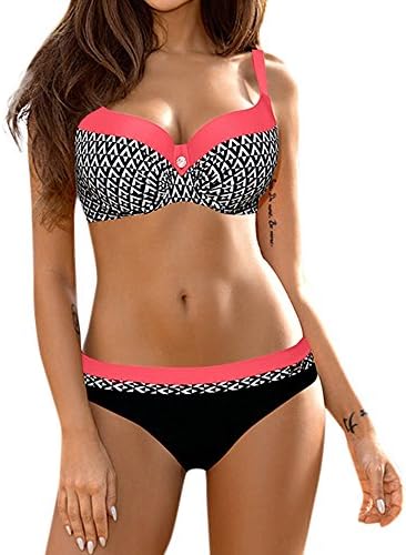 ADESHOP Bathing Suits for Women, Womens Padded Push-up Bra Bikini Set Swimsuit Bathing Suit Swimwear Beachwear